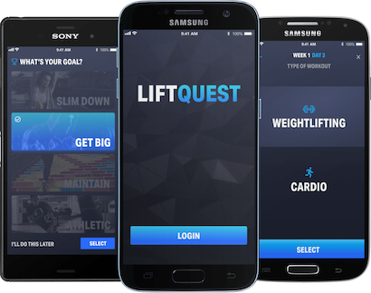 LiftQuest project mobile version preview